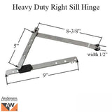 Enhanced Casement Hinge, Heavy Duty, Sill, 1995-1998 - Right