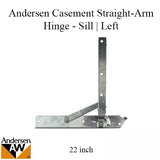 Hinge, Sill, Left 22 Inch Standard Andersen Casement Enhanced