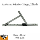 Andersen Enhanced Casement Straight Arm Head Hinge, Right Handed, 22 Inch