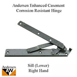 Andersen 22 Inch Enhanced Casement Corrosion Resistant Straight Arm Sill Hinge, Right