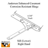 Andersen 22 Inch Enhanced Casement Corrosion Resistant Straight Arm Sill Hinge, Right