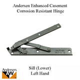 Andersen 22 Inch Enhanced Casement Corrosion Resistant Straight Arm Sill Hinge, Left