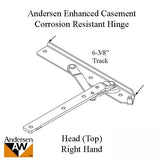 Andersen 22 Inch Enhanced Casement Corrosion Resistant Straight Arm Head Hinge, Right