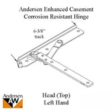 Andersen 22 Inch Enhanced Casement Corrosion Resistant Straight Arm Head Hinge, Left