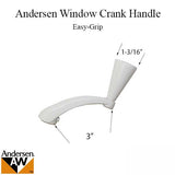 Andersen Window Improved/E-Z Casement Crank/Handle - Easy Grip - White