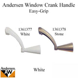 Andersen Window Improved/E-Z Casement Crank/Handle - Easy Grip - White