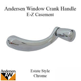 Andersen Window Improved/E-Z Casement Crank/Handle - Estate Style - Chrome