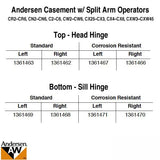 Andersen Awning/Casement Right-Hand Split Arm Head Hinge