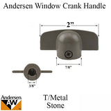 Andersen E-Z Casement Window Crank Handle T Metal Stone Window Handle