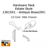 Andersen Window Hardware Pack, EZ Casement, Estate Style - Antique Brass(04)