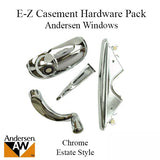 Andersen Window Hardware Pack, EZ Casement, Estate Style - Chrome