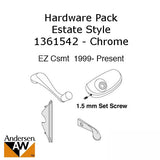 Andersen Window Hardware Pack, EZ Casement, Estate Style - Chrome