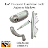 Andersen Window Hardware Pack, EZ Casement, Estate Style - Satin Nickel