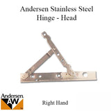 Discontinued Andersen Perma-Shield Casement Right Hand Head Hinge (1971-81) - Stainless Steel