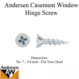 Andersen Perma-Shield Casement Window Hinge Screw, No. 7, 5/8"