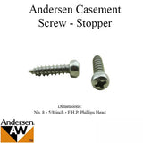 Andersen Perma-Shield Casement Windows - Screw - Stopper