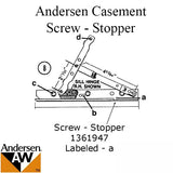 Andersen Perma-Shield Casement Windows - Screw - Stopper