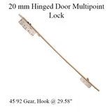 TRUTH SENTRY MULTIPOINT LOCK GEAR, ACTIVE 45/92 MANUAL OPERATION, WITH HOOK AT 29.58
