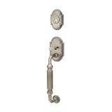 Emtek 4310 Knoxville Single Cylinder Entrance Handleset - Brass Tubular