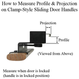 NW Reverse Clamp Sliding Patio Door Handle Set - Black