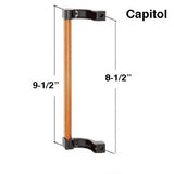 Capitol Outside Pull, Capitol Door Handle 8-1/2 Screw Hole Center - Aluminum