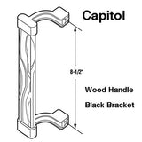 Capitol Outside Pull, Capitol Door Handle 8-1/2 Screw Hole Center - Aluminum