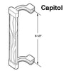 Capitol Outside Pull, Capitol Door Handle 8-1/2 Screw Hole Center - Aluminum