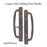 Legacy Glass Sliding Door Handle, Offset Thumb Turn - Choose Color