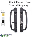Legacy Handle Set for Sliding Glass Doors Keyed Offset Thumb-turn
