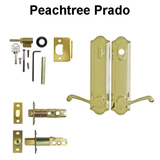 PEACHTREE PRADO HINGED DOOR HARDWARE HANDLE SET - WEISER KEYWAY -14421-WR