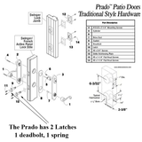 PEACHTREE PRADO HINGED DOOR HARDWARE HANDLE SET - WEISER KEYWAY -14421-WR