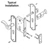California Classic Sliding Patio Door Hardware Kit Replacement Sliding Door Handle