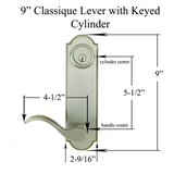 Monaco Active Keyed Multipoint Lock Trim, Classic Wave Lever-BLEM