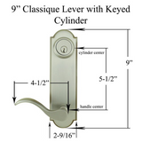 Monaco Active Keyed Multipoint Lock Trim Handleset Classic Wave Lever