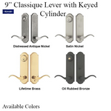 Monaco Active Keyed Multipoint Lock Trim Handleset Classic Wave Lever