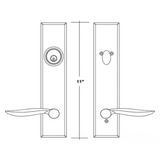 Active Keyed Trim for Triple 3-point Latch Schlage 5 Pin Keyway