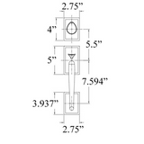 Savoy Grip Entry Handleset for Multipoint Locks Schlage 5 Pin Keyway