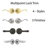 Multipoint Lock Trim Lever Door Handle Deadlocking Tongue and Bolt