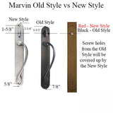 Marvin Sliding Door Handle Set, Old Style, Active, NO Key with Thumb-turn - Choose Color