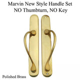 Marvin Sliding Door Wide Handle Set, Passive / Inactive, NO Key, NO Thumbturn, New Style