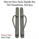 Marvin Sliding Door Narrow Handle Set, Passive / Inactive, NO Key, NO Thumbturn, New Style