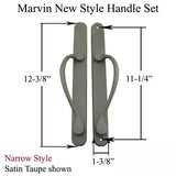 Marvin Sliding Door Narrow Handle Set, Passive / Inactive, NO Key, NO Thumbturn, New Style