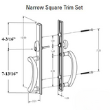 Amesbury Truth Expression Sliding Door Handle Keyed Entry Square Handlset