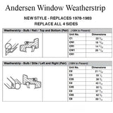 Andersen Casement Window Weatherstrip, Pair PSC6 - Gray