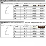 Andersen Casement and Picture Window Vinyl Bead for 1" Insulated Glass 24-29/32" - Terratone