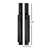 Modern Contemporary Inline Sliding Patio Door Handle Set Active Non-Keyed with Interior Thumbturn