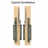 Modern Contemporary Inline Sliding Patio Door Handle Set Active Non-Keyed with Interior Thumbturn