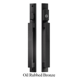 Modern Contemporary Inline Sliding Patio Door Handle Set Active Keyed Exterior with Interior Thumbturn