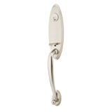 Emtek EMP4411 Marietta Single Cylinder Entrance Handleset - Brass Tubular - EMPowered Upgrade