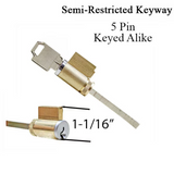 American Cylinder Lock, Weiser Wr, 5 Pin Tumbler 5 Pin Tumbler - Keyed Alike